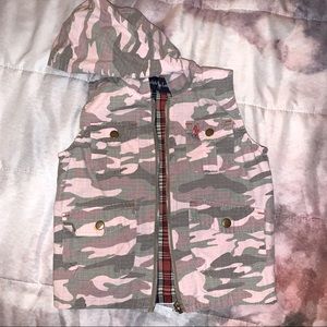 Polo Girls Pink Camo Vest